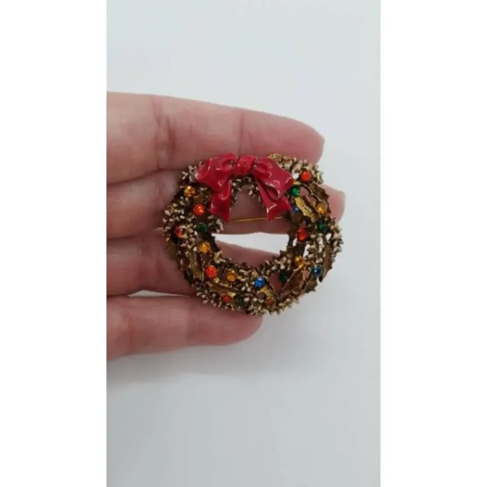 Vintage ART wreath brooch‎ Arthur Pepper
